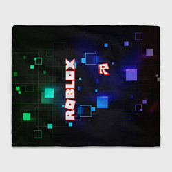 Плед флисовый ROBLOX неоновые кубики, цвет: 3D-велсофт