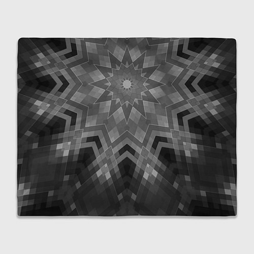 Плед Серый геометрический орнамент-калейдоскоп / 3D-Велсофт – фото 1