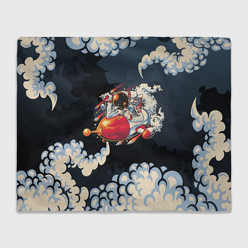 Плед Космический корабль в облаках / 3D-Велсофт – фото 1