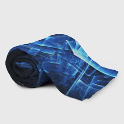 Плед флисовый Abstract geometric Прозрачные синие голографически, цвет: 3D-велсофт — фото 2