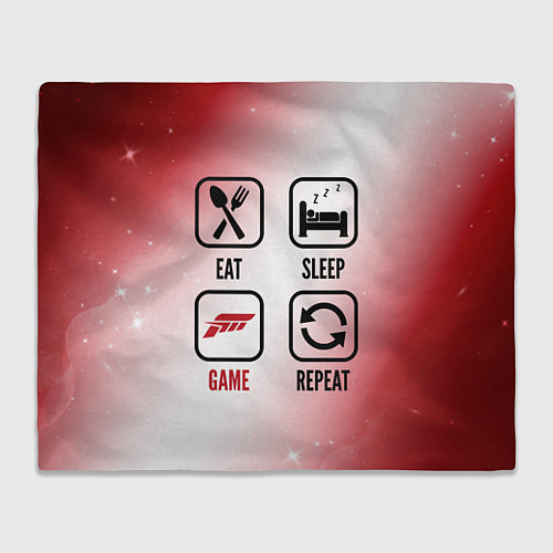 Плед Eat Sleep Forza Horizon Repeat / 3D-Велсофт – фото 1