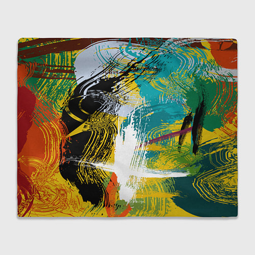 Плед Абстрактные мазки цветной краской strokes of paint / 3D-Велсофт – фото 1