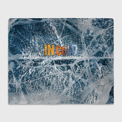 Плед IN COLD horizontal logo with ice