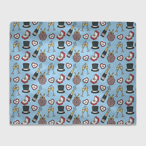 Плед Свадебный паттерн / 3D-Велсофт – фото 1