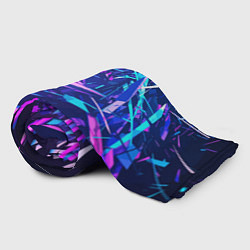 Плед флисовый Абстрактная неоновая композиция Abstract neon comp, цвет: 3D-велсофт — фото 2