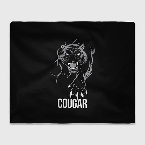 Плед Cougar on the hunt - Пума на охоте / 3D-Велсофт – фото 1