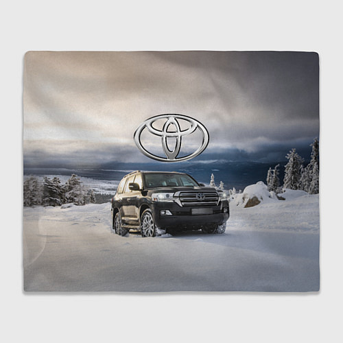 Плед Toyota Land Cruiser 200 в зимнем лесу Winter fores / 3D-Велсофт – фото 1