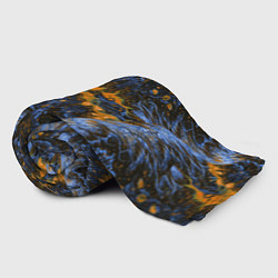 Плед флисовый Оранжево-Синяя Вулканическая Лава, цвет: 3D-велсофт — фото 2