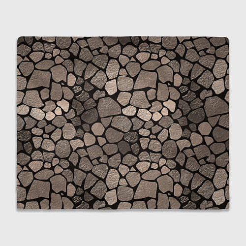 Плед Черно-коричневая текстура камня / 3D-Велсофт – фото 1