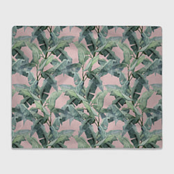 Плед флисовый Листья Пальм Нарисованные Карандашом, цвет: 3D-велсофт