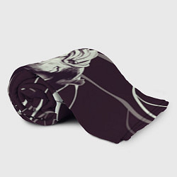 Плед флисовый Ванпанчмен - на черно-белом фоне, цвет: 3D-велсофт — фото 2