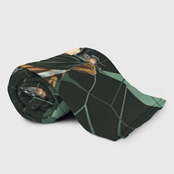 Плед флисовый Микаса Аккерман из Атаки Титанов, цвет: 3D-велсофт — фото 2