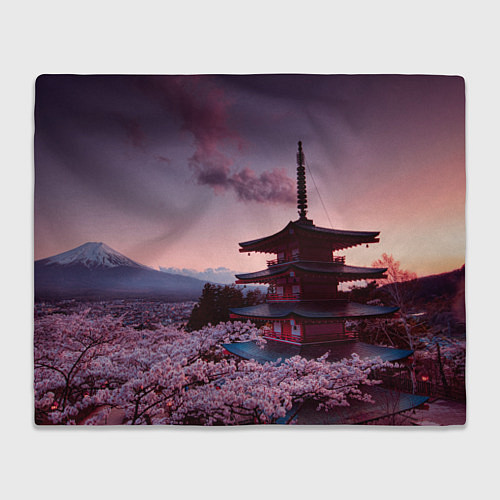 Плед Цветение сакуры в Японии / 3D-Велсофт – фото 1