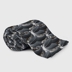 Плед флисовый Стильные черные листья, цвет: 3D-велсофт — фото 2
