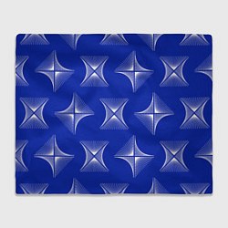 Плед флисовый ABSTRACT PATTERN ON A BLUE BACKGROUND, цвет: 3D-велсофт