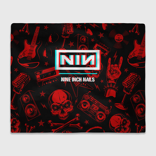 Плед Nine Inch Nails Rock Glitch / 3D-Велсофт – фото 1