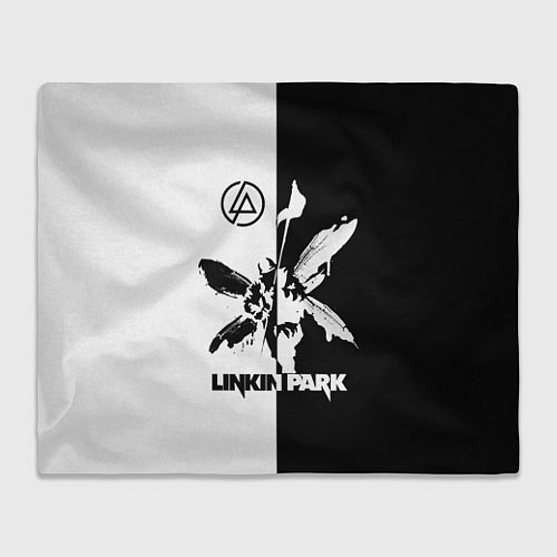 Плед Linkin Park логотип черно-белый / 3D-Велсофт – фото 1