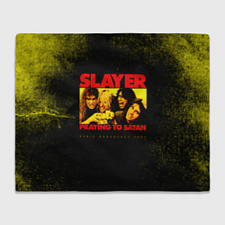Плед флисовый Praying To Satan - Slayer, цвет: 3D-велсофт