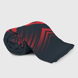 Плед флисовый Красный Символ Destiny на темном фоне со стрелками, цвет: 3D-велсофт — фото 2