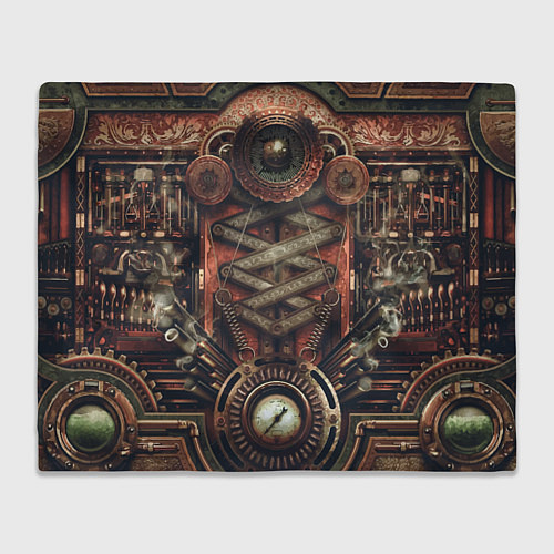 Плед Mechanical device in Steampunk Retro style / 3D-Велсофт – фото 1