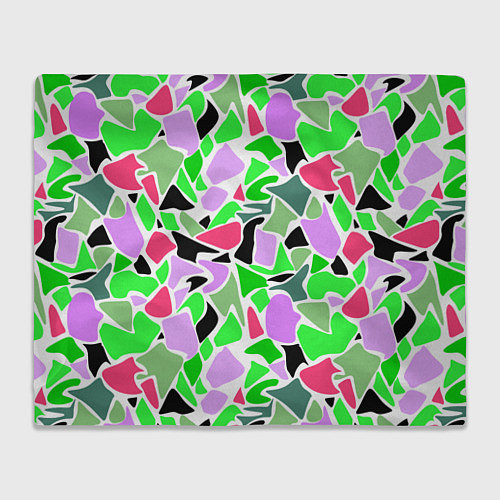 Плед Abstract pattern green pink spots / 3D-Велсофт – фото 1