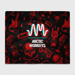 Плед флисовый Arctic Monkeys Rock Glitch, цвет: 3D-велсофт