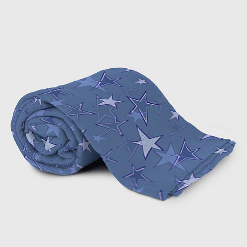 Плед Gray-Blue Star Pattern / 3D-Велсофт – фото 2