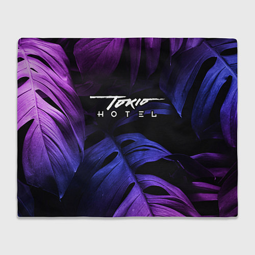 Плед Tokio Hotel Neon Monstera / 3D-Велсофт – фото 1