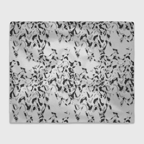 Плед Пятнистый абстрактный узор в светло-серых тонах / 3D-Велсофт – фото 1