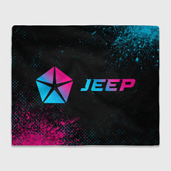 Плед флисовый Jeep Neon Gradient, цвет: 3D-велсофт