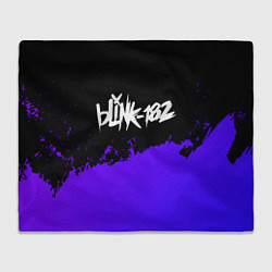 Плед флисовый Blink 182 Purple Grunge, цвет: 3D-велсофт