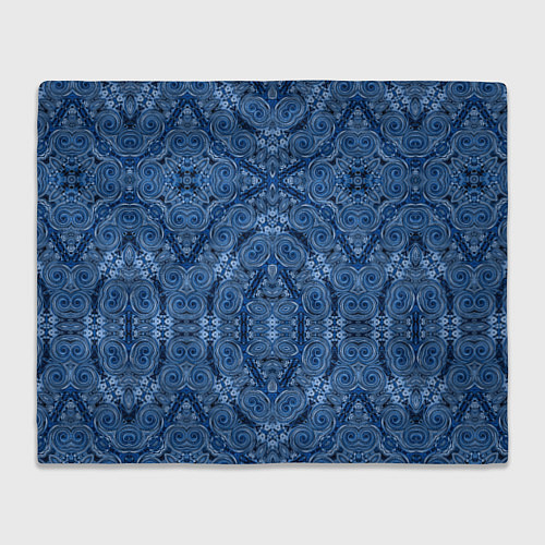 Плед Gray blue ethnic arabic ornament / 3D-Велсофт – фото 1