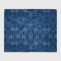 Плед Gray blue ethnic arabic ornament