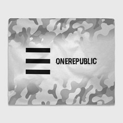 Плед флисовый OneRepublic Glitch на светлом фоне, цвет: 3D-велсофт