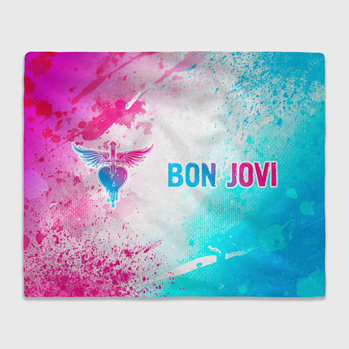 Плед Bon Jovi Neon Gradient / 3D-Велсофт – фото 1