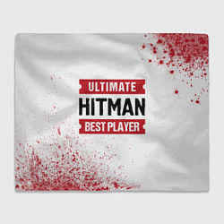 Плед флисовый Hitman: красные таблички Best Player и Ultimate, цвет: 3D-велсофт