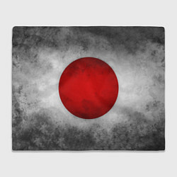 Плед флисовый Japan flag on chrome, цвет: 3D-велсофт