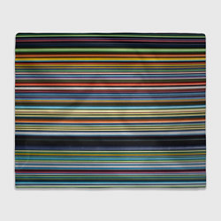 Плед флисовый Абстрактное множество разноцветных линий, цвет: 3D-велсофт