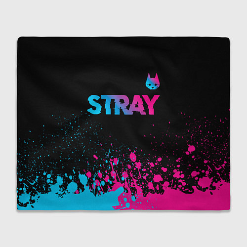 Плед Stray - neon gradient logo / 3D-Велсофт – фото 1