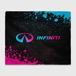 Плед флисовый Infiniti - neon gradient, цвет: 3D-велсофт