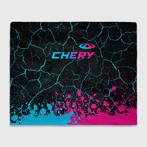 Плед Chery - neon gradient: символ сверху / 3D-Велсофт – фото 1