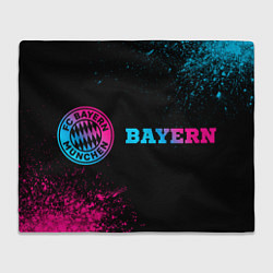 Плед Bayern - neon gradient: надпись и символ