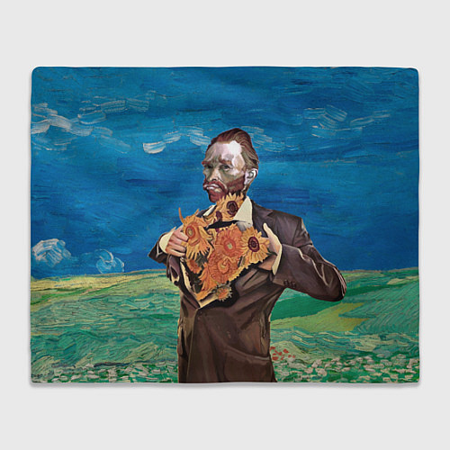 Плед Ван Гог портрет с Подсолнухами / 3D-Велсофт – фото 1