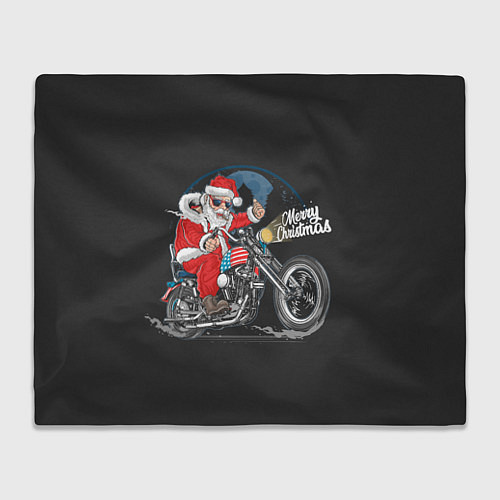 Плед Santa on a bike / 3D-Велсофт – фото 1