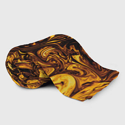 Плед флисовый Жидкое золото текстура, цвет: 3D-велсофт — фото 2