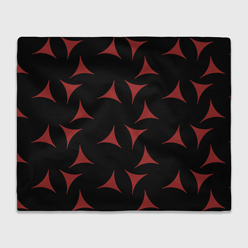 Плед Red Stars - Красные треугольные объекты в чёрном п / 3D-Велсофт – фото 1