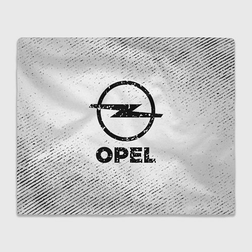 Плед Opel с потертостями на светлом фоне / 3D-Велсофт – фото 1