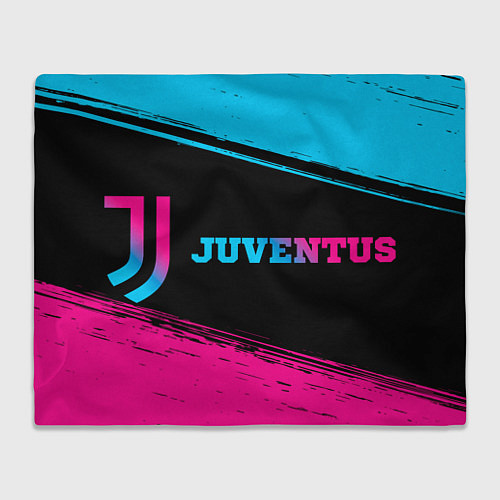 Плед Juventus - neon gradient: надпись и символ / 3D-Велсофт – фото 1