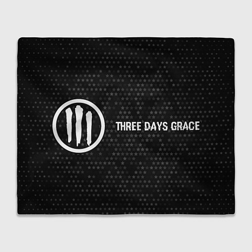 Плед Three Days Grace glitch на темном фоне: надпись и / 3D-Велсофт – фото 1