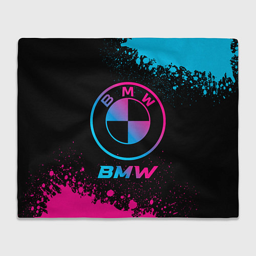 Плед BMW - neon gradient / 3D-Велсофт – фото 1